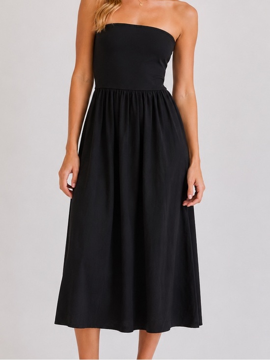 PrettyGarden Dresses & Skirts - PrettyGarden Black Strapless Midi Dress Medium